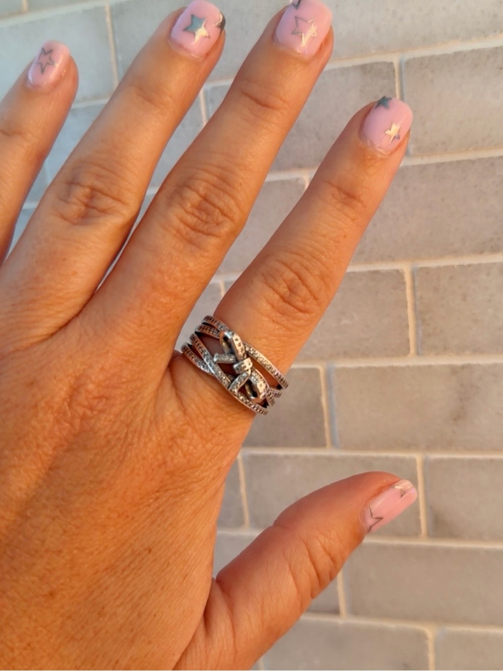 Sterling Silver Pandora bow ring